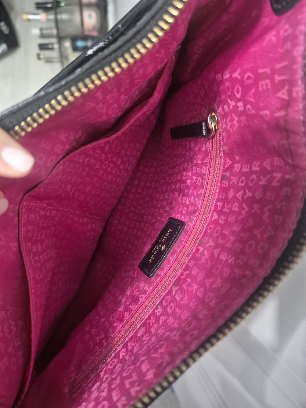 Kate Spade Black & White Patterned Crossbody Bag - Picture 6 of 7